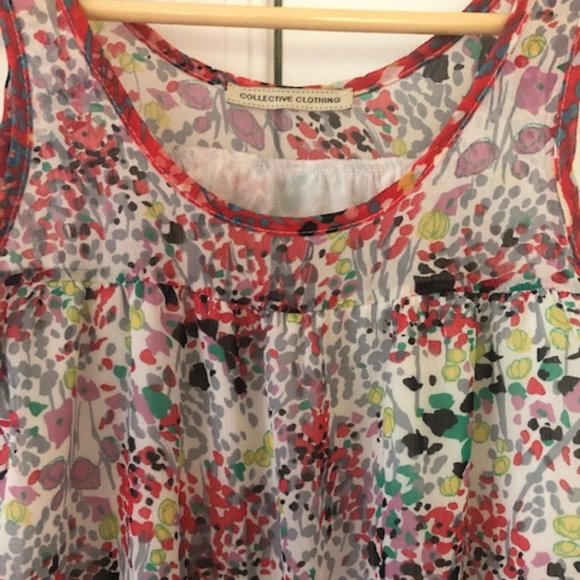 Chiffon Confetti Print Dress - Picture 4 of 9